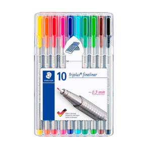ESTUCHE D/PLUMONES TRIPLUS FINELINER 10U
