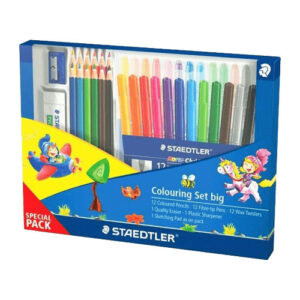 SET COLORES STAEDTLER+ PLUMONES+SAC+BOR