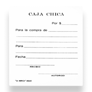 TALONARIO VALES CAJA CHICA