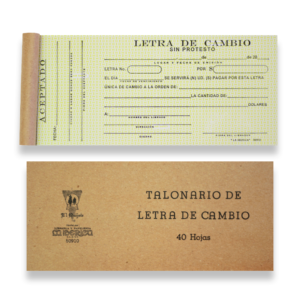 TALONARIO DE LETRAS DE CAMBIO 40H