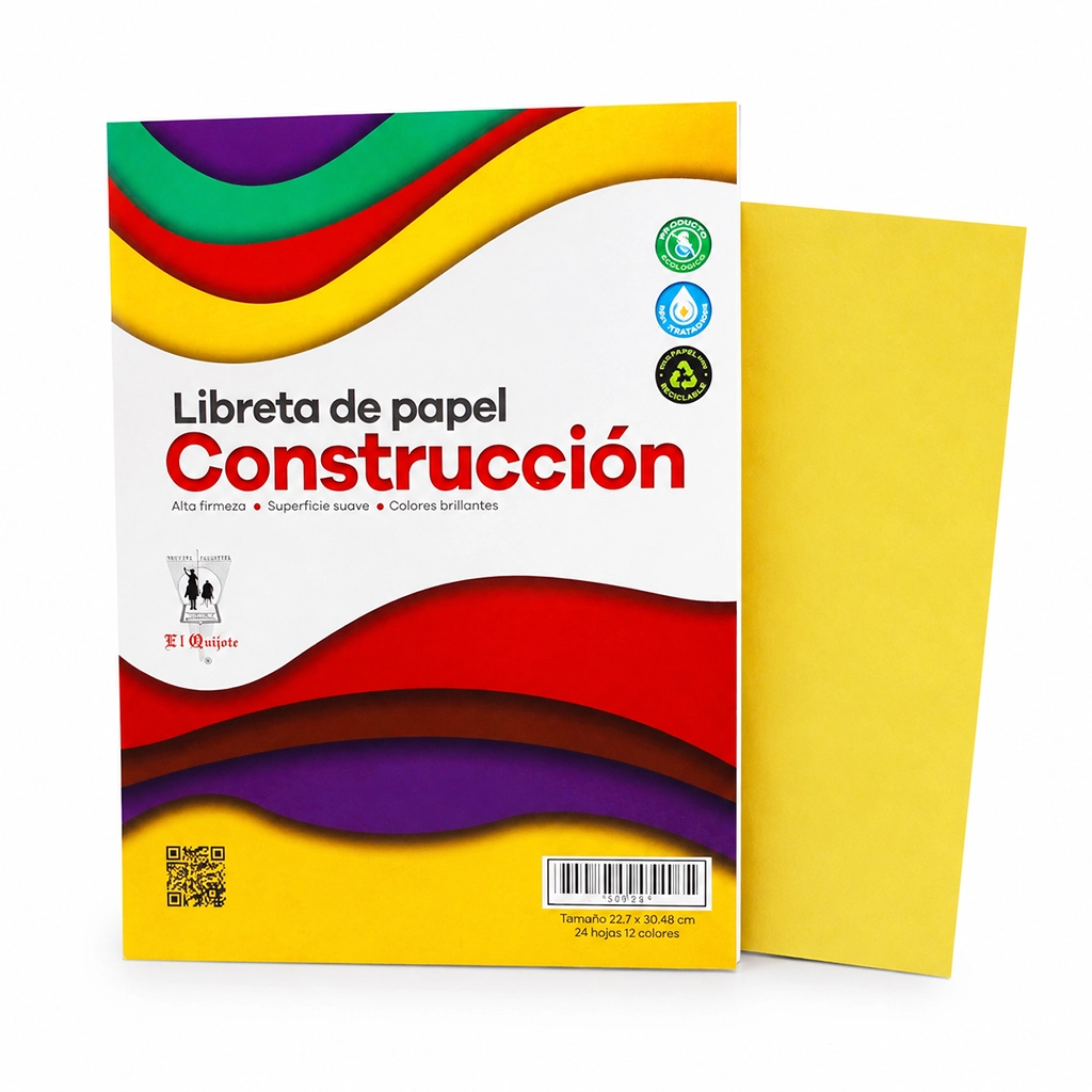 Block Construccion 24 hojas 12 Colores El Quijote