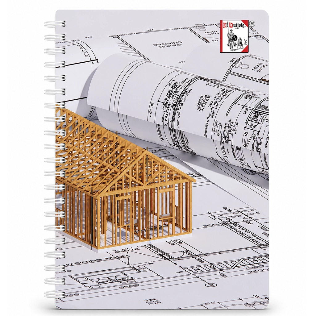 Cuaderno Espiral No3 Cuadriculado 8mm El Quijote - Imagen 3