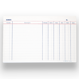 FICHA DE CTRL 5 X 8 6 COLUMNAS BCO C/U