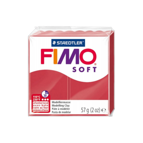 PASTA P/MOLDEAR FIMO SOFT 2OZ ROJO CHERR