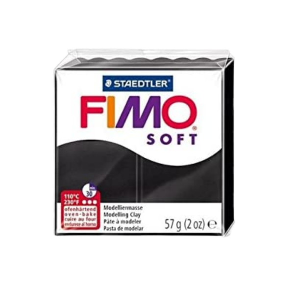 PASTA P/MOLDEAR FIMO SOFT 2OZ NEGRO