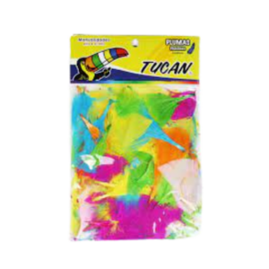 JUEGO PLUMAS DE COLORES GRANDES