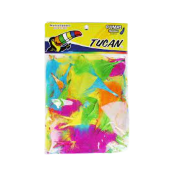 JUEGO PLUMAS DE COLORES GRANDES