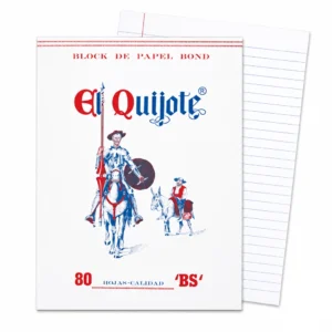 Block El Quijote Tamaño Carta 80 hojas rayado