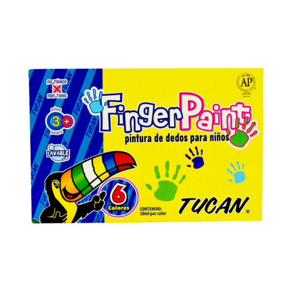 PINTURA DE DEDO TUCAN CAJA DE 6 UND 30 M