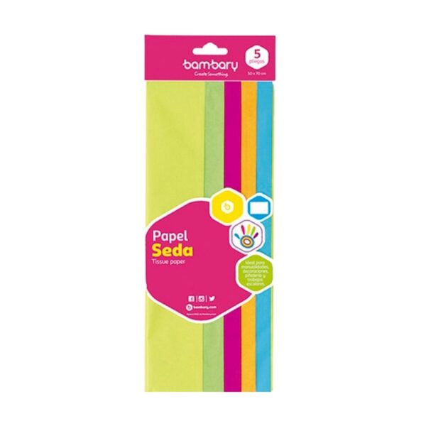 PLGO PAPEL CHINA BAMBARY NEON SET 5 MULT
