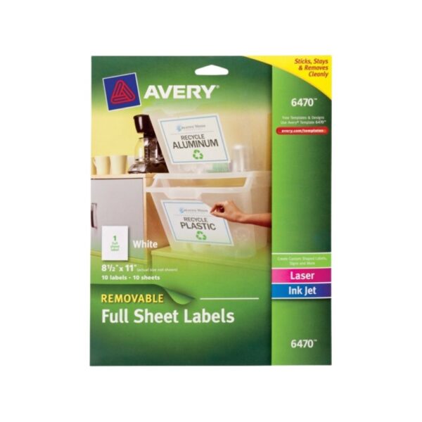 VI?ETA AVERY LASER/INKJET T/C REMOVIBLE