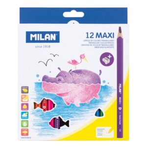 COLORES MILAN JUMBO TRIANGULAR 12 + SACAPUNTA