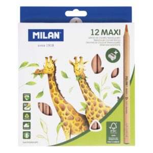 COLORES MILAN JUMBO TRIANGULAR ECOLOGICO 12+SACAPUNTA