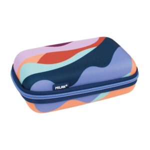 ESTUCHE P/LAPIZ MILAN 2 COMPARTIMIENTO SEMI RIGIDO C/ACCESORIOS