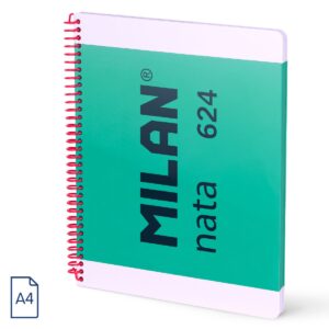 CUADERNO ESPIRAL MILAN 624  CUADRICULADO A4 160 HOJAS