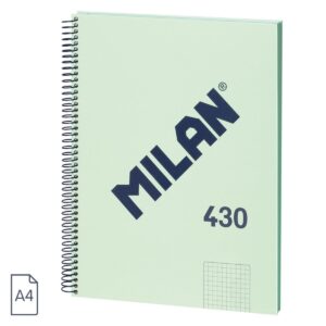 CUADERNO ESPIRAL MILAN 430 CUADRICULADO A4 160 HOJAS