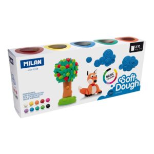 PLASTILINA MILAN SOFT DOUGH BOTE 10 COLORES 85 GR