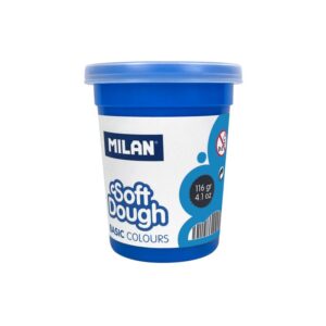 PLASTILINA MILAN SOFT DOUGH BOTE 116 GR AZUL
