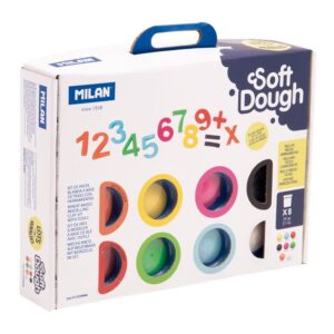 KIT D/PLASTILINA SOFT DOUGH MILAN C/MOLDES DE NUMEROS 59GR