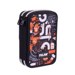 ESTUCHE P/LAPIZ MILAN 2 COMPARTIMIENTOS FINGERS C/ACCESORIOS