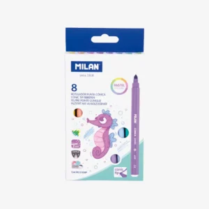 ESTUCHE D/PLUMONES MILAN COLORES PASTEL 8UND 12