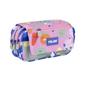 ESTUCHE P/LAPIZ MILAN 4 COMPARTIMIENTOS/CREMALLERA GREEN GROW