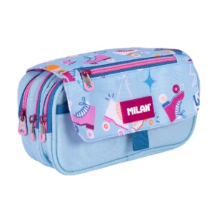 ESTUCHE P/LAPIZ MILAN 4 COMPARTIMIENTOS LET`S ROLL