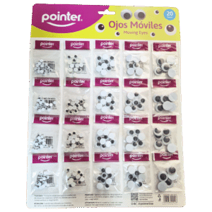 BLISTER DE OJITOS MOVIBLES NEGRO POINTER UNIDAD