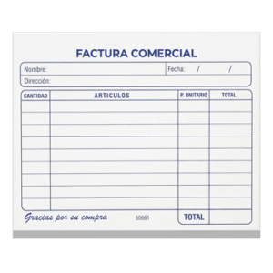 TALONARIO DE FACTURA COMERCIAL BOND PEQUEÑO