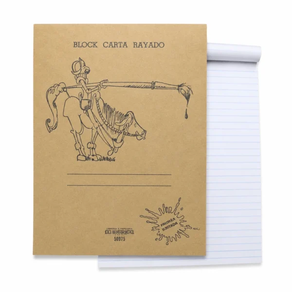 Block carta rayado El Quijote