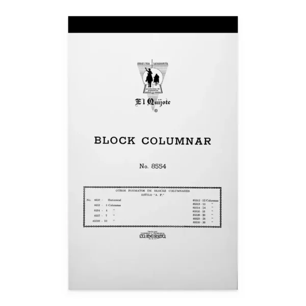 8554 Block 4 Columnas Blanco