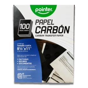 Papel Carbon Pointer Negro tamaño carta 100 hojas