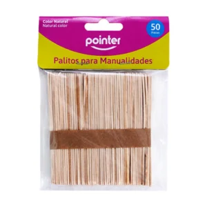 Palitos de Paleta Delgada Natural 50 unidades