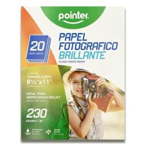 Papel Fotografico Pointer Brillante 20 hojas