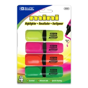 Plumon Bazic Resaltador Set de 4 Mini Fluo