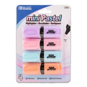 Plumon Bazic Resaltador Set de 4 Mini Pastel