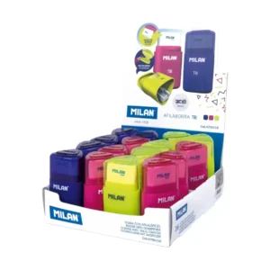 Sacapunta Borrador Milan Triangular Colores Neon