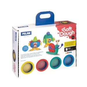Kit de Plastilina Milan Con Moldes de Caras Divertidas