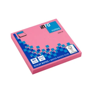 Notas Adhesivas Info 3 X 3 Rosado Neon 80 Hojas