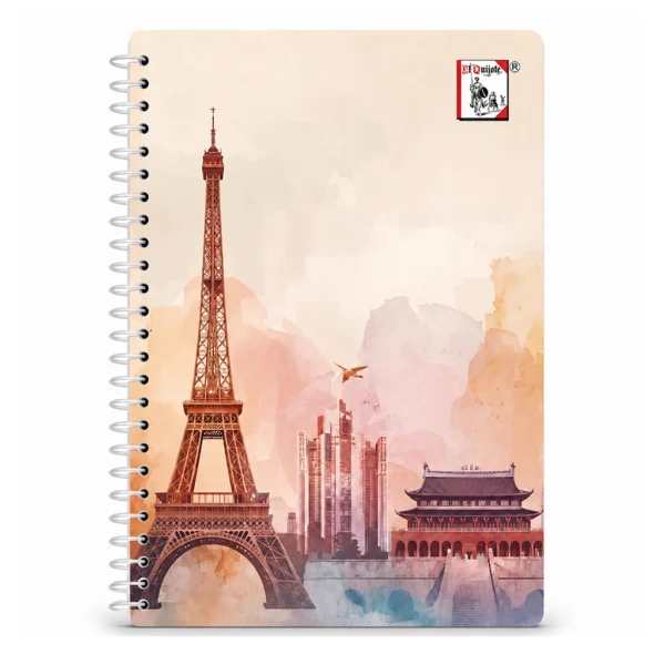 Cuaderno Espiral #3 El Quijote LISO diseños varios